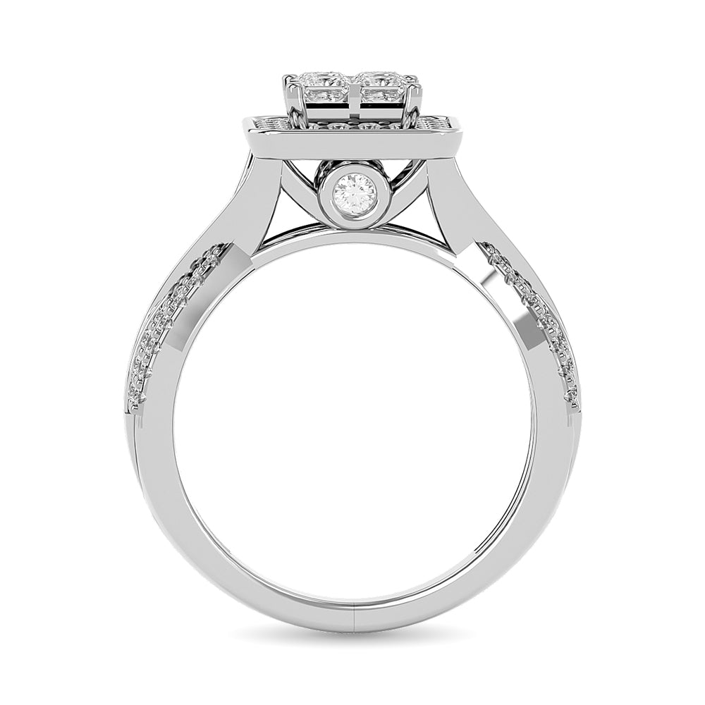 Diamond Engagement Ring 1 Ct Tw In 14K White Gold