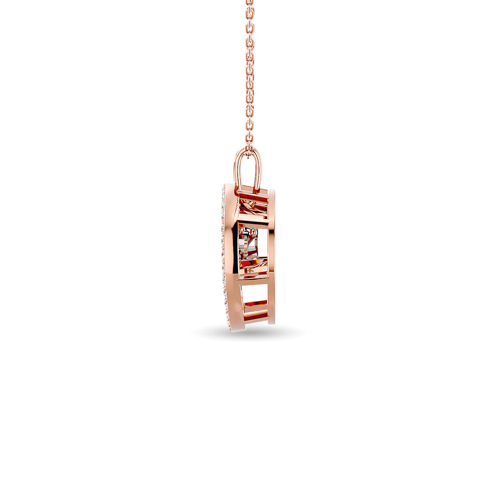 Diamond 1/4 ct tw Fashion Pendant in 14K Rose Gold