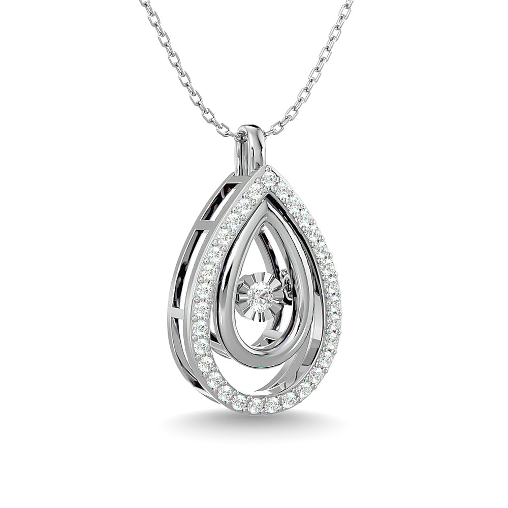 Diamond 1/4 Ct.Tw. Pear Shape Pendant In 14K White Gold