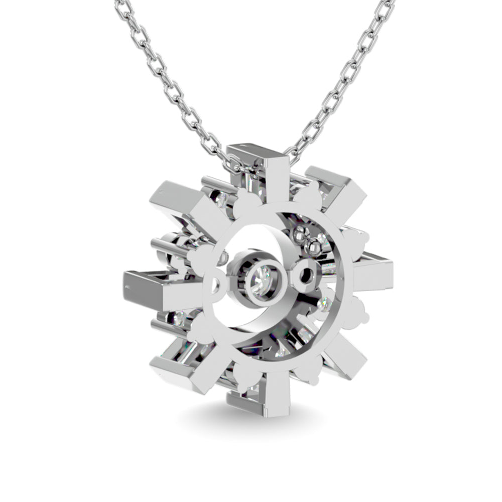 Diamond 1/4 Ct.Tw. Shimmering Pendant In 14K White Gold