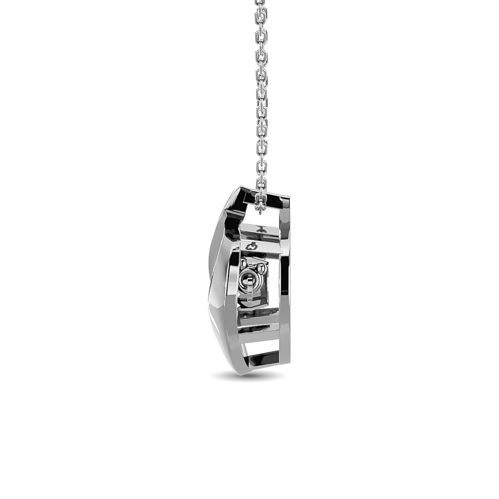 Diamond Shimmering Pendant 1/20 ct tw in Sterling Silver