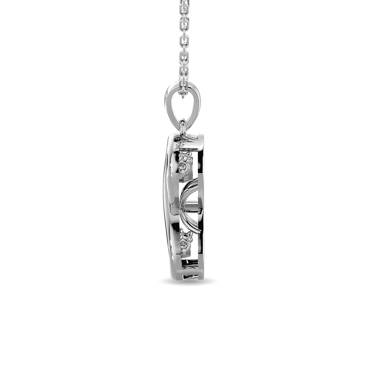 Diamond 1/20 Ct Tw Infinity Pendant In Sterling Silver