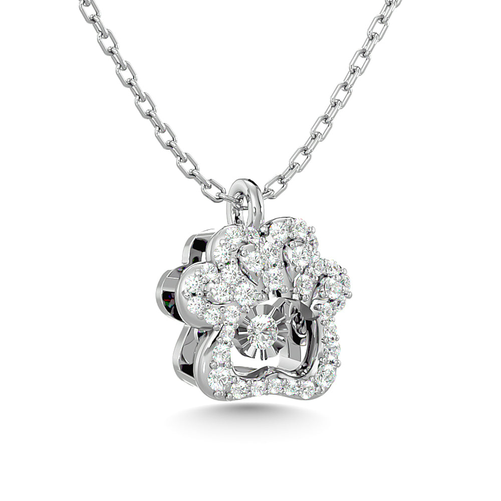 Diamond 1/20 Ct.Tw. Fashion Pendant In 925 Silver