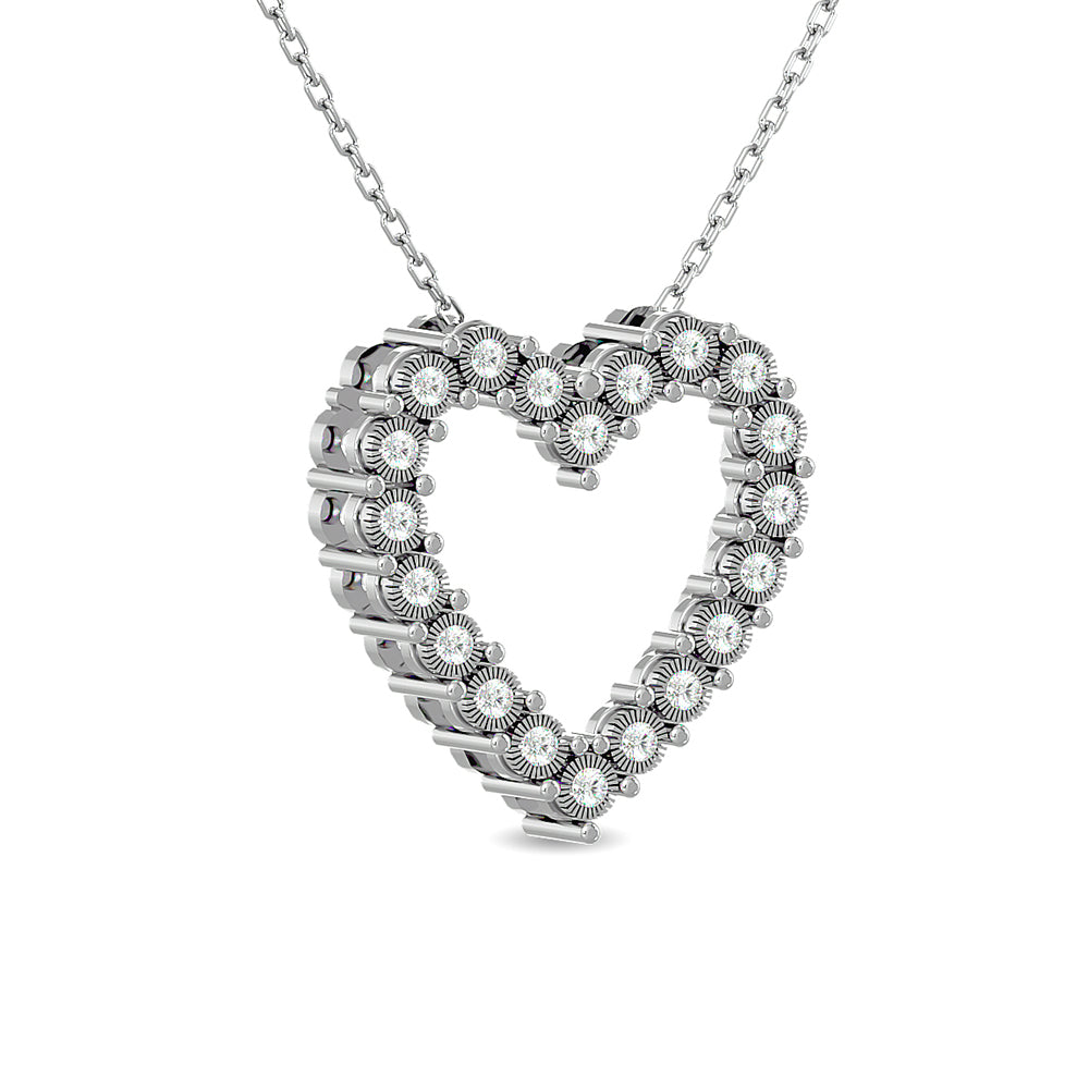 Diamond 1/6 Ct.Tw. Heart Pendant in Sterling Silver