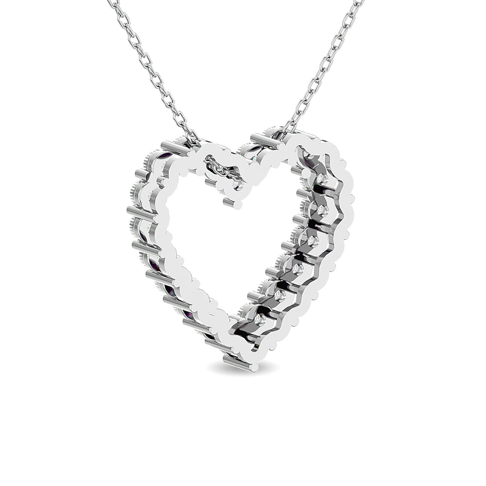 Diamond 1/6 Ct.Tw. Heart Pendant in Sterling Silver