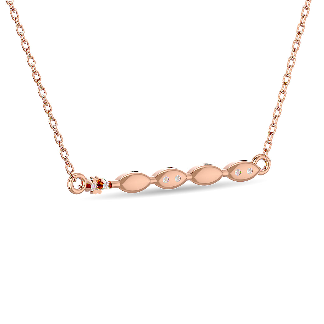 Diamond 1/10 Ct Tw Fashion Necklace In 10K Rose Gold