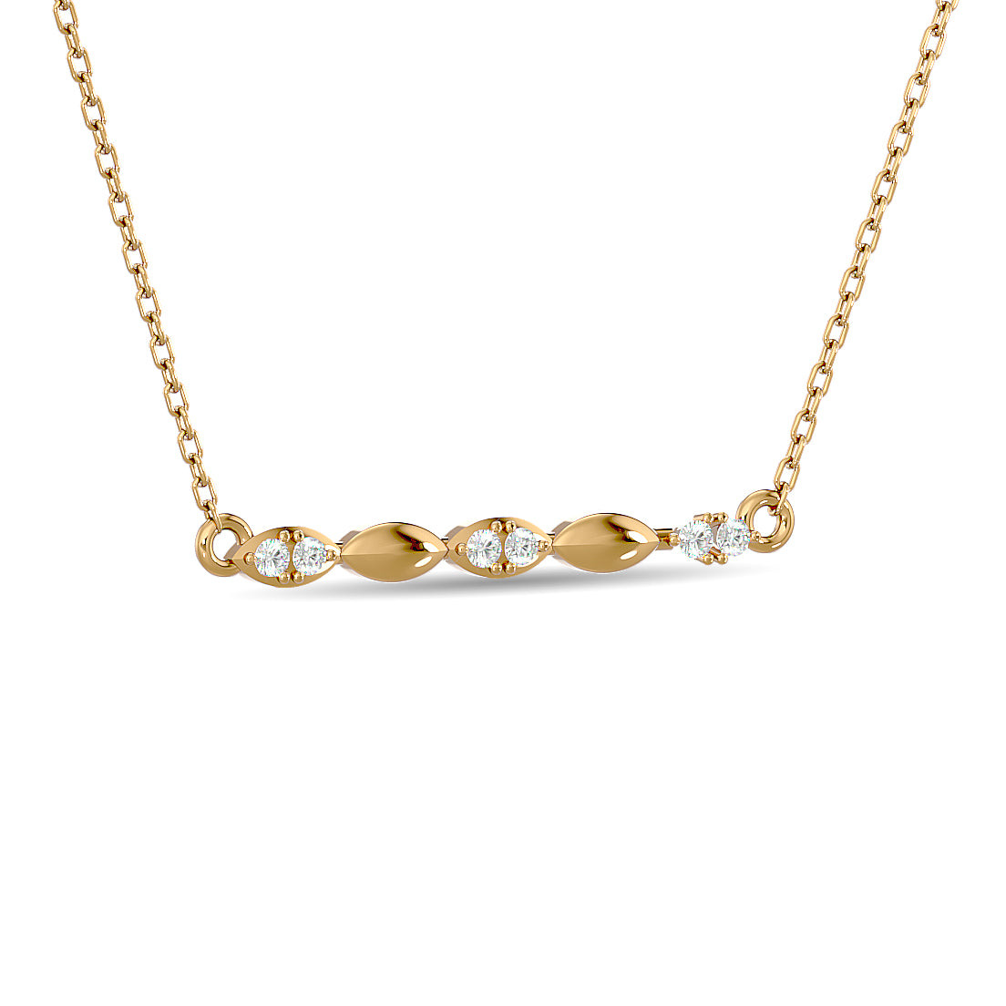 Diamond 1/10 Ct Tw Fashion Necklace In 10K Yellow Gold