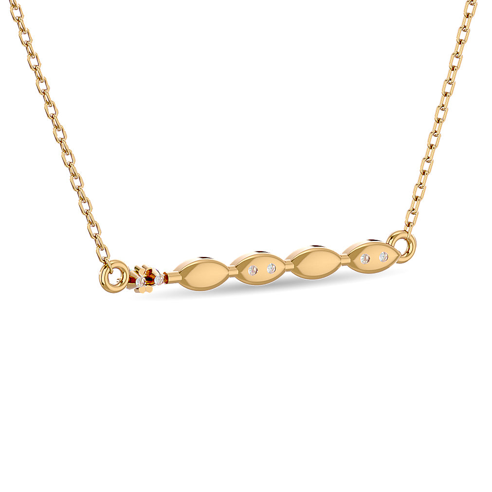 Diamond 1/10 Ct Tw Fashion Necklace In 10K Yellow Gold