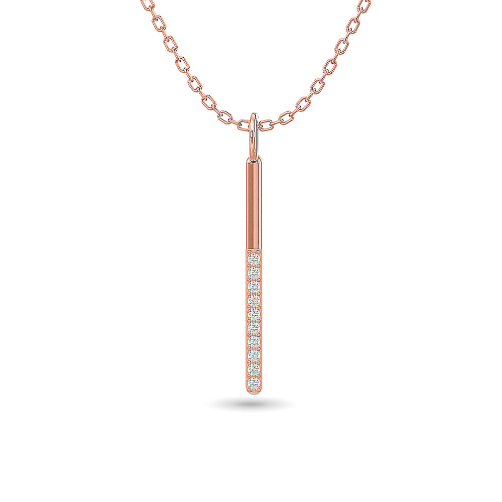 Diamond 1/10 ct tw Fashion Pendant in 10K Rose Gold