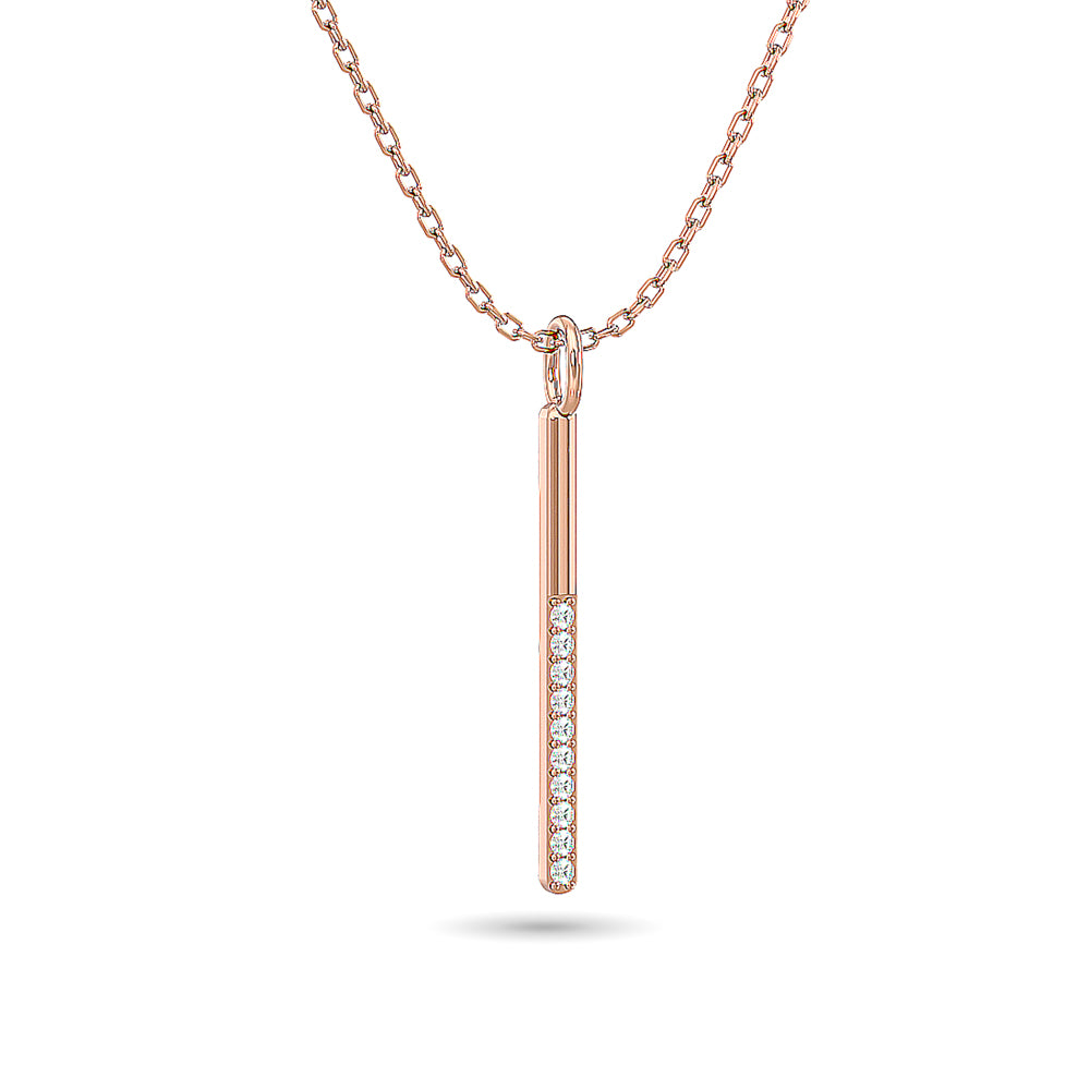 Diamond 1/10 ct tw Fashion Pendant in 10K Rose Gold
