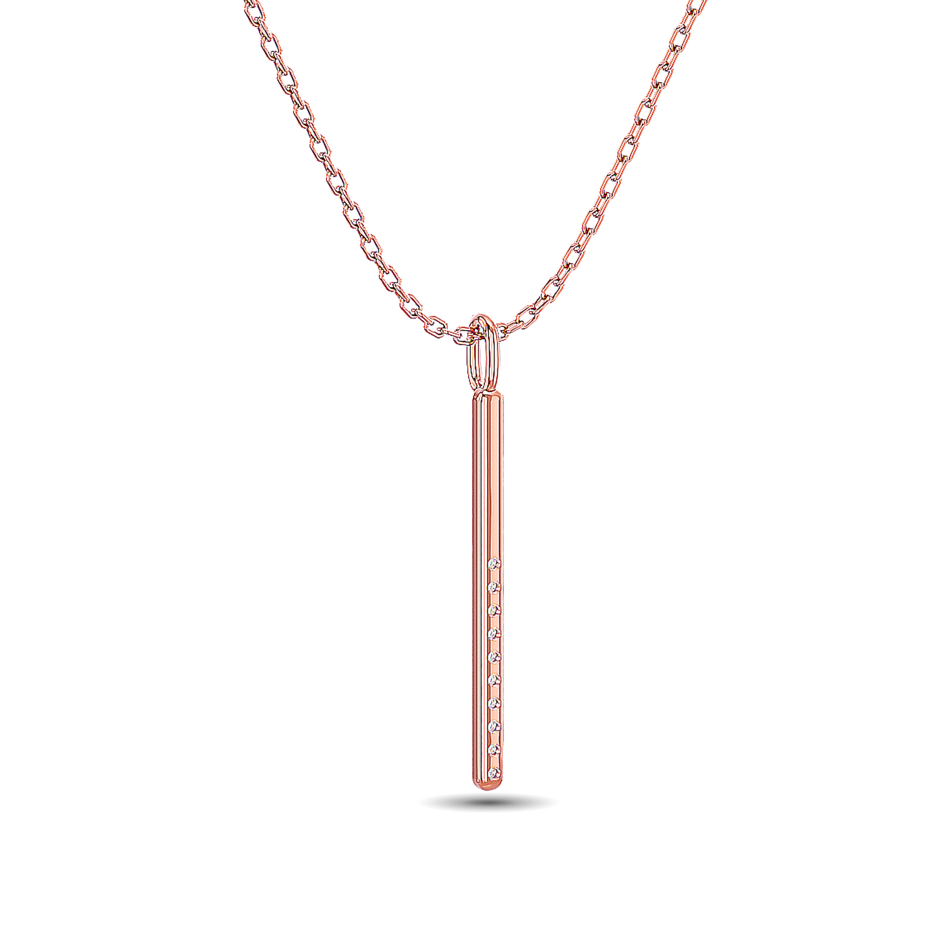 Diamond 1/10 Ct Tw Fashion Pendant In 10K Rose Gold