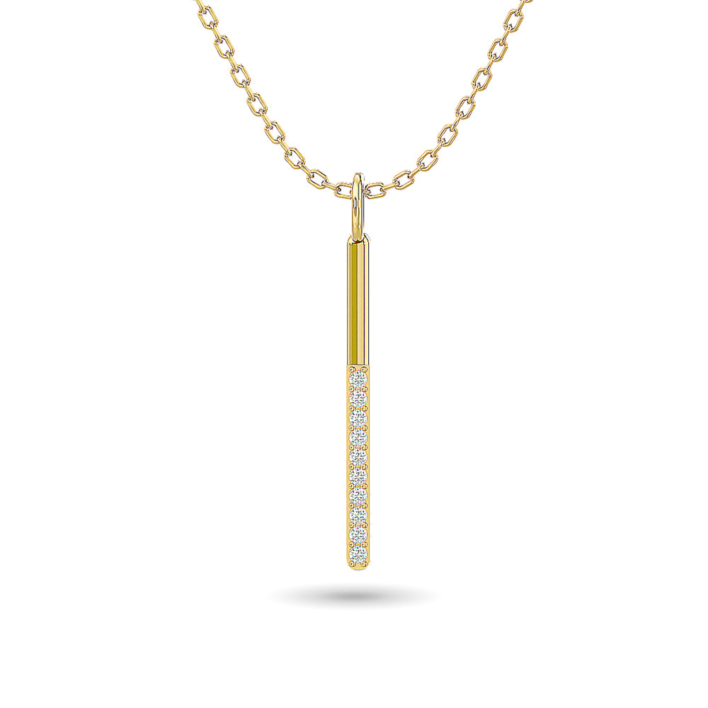 Diamond 1/10 Ct Tw Fashion Pendant In 10K Yellow Gold