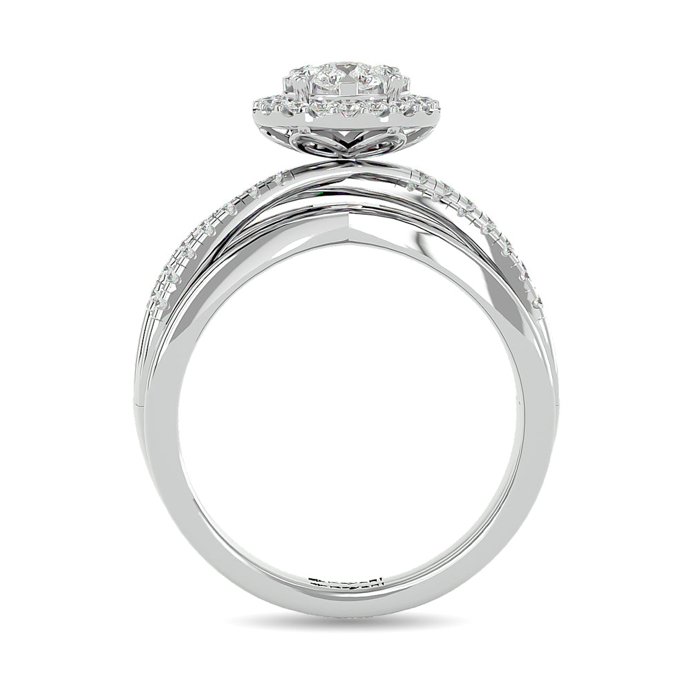 Diamond 1 Ct Tw Engagement Ring In 14K White Gold