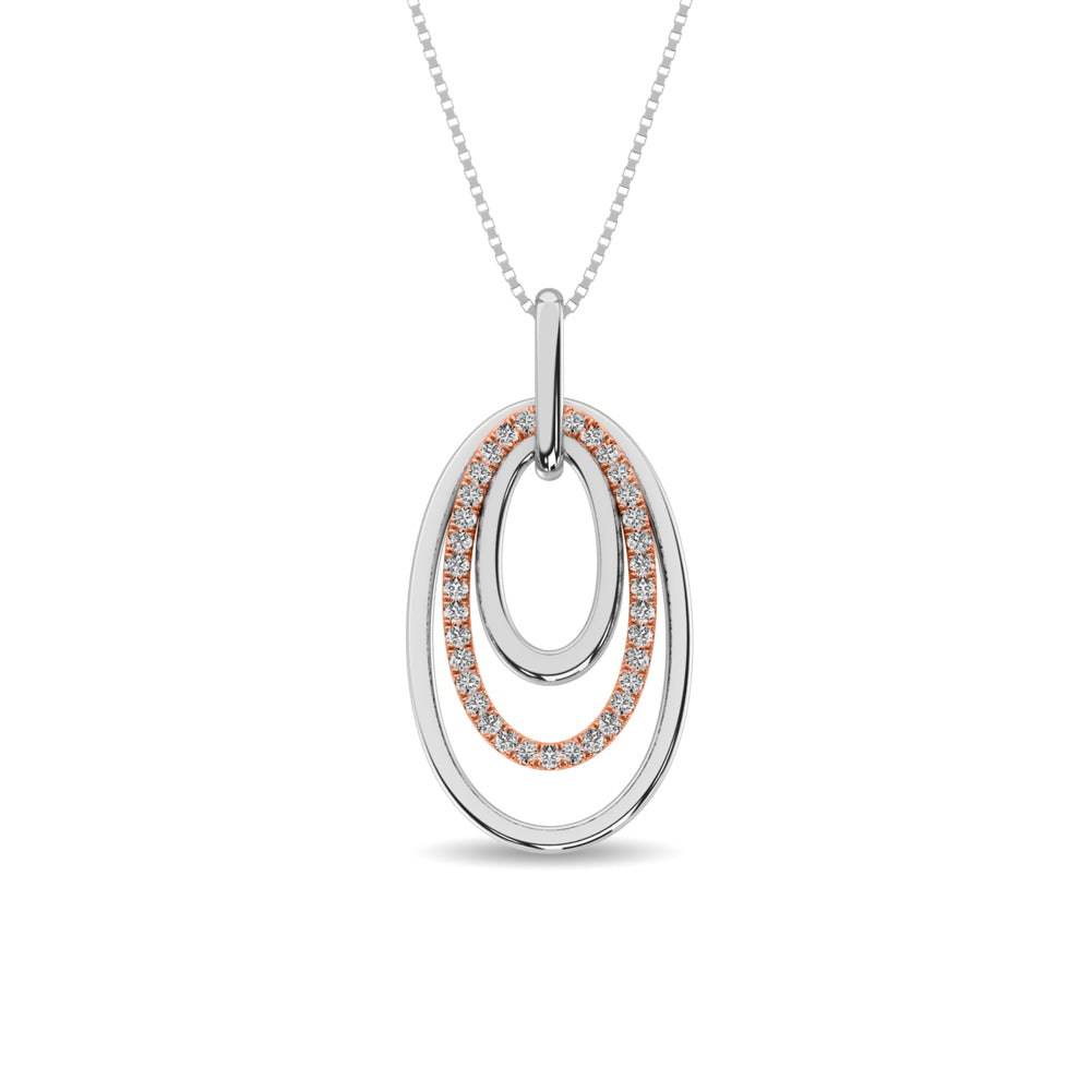 Diamond 1/5 Ct Tw Fashion Pendant In 14K Two Tone Gold