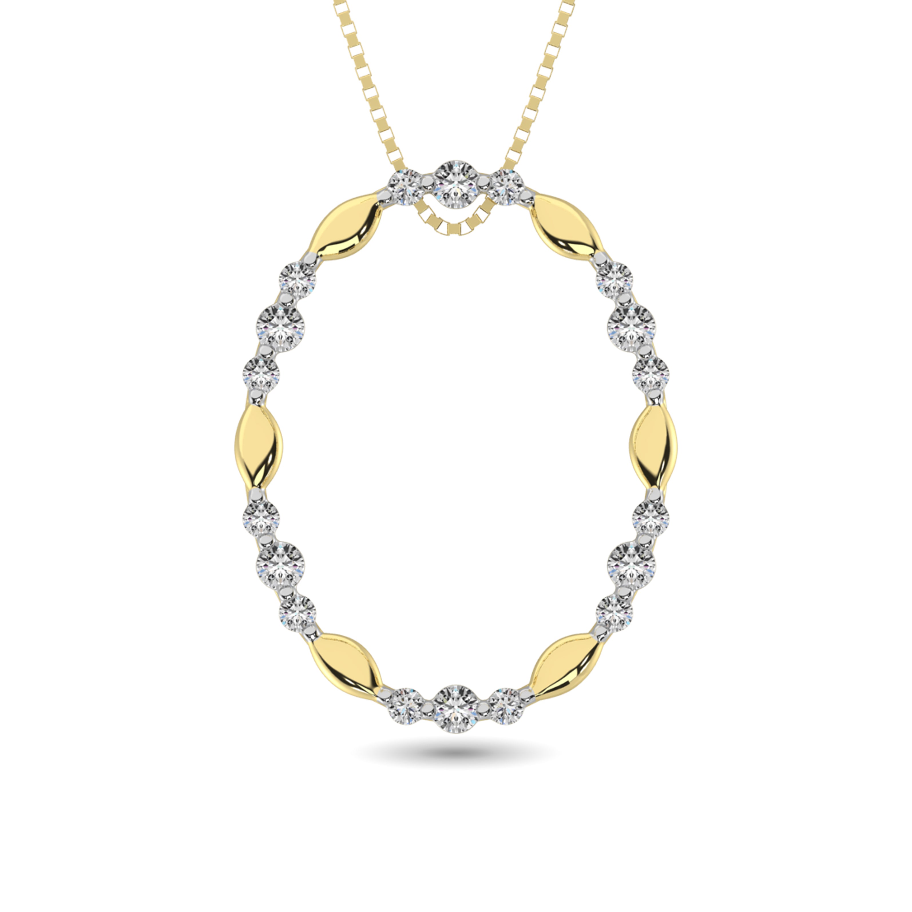 Diamond 1/4 Ct Tw Fashion Pendant In 14K Yellow Gold