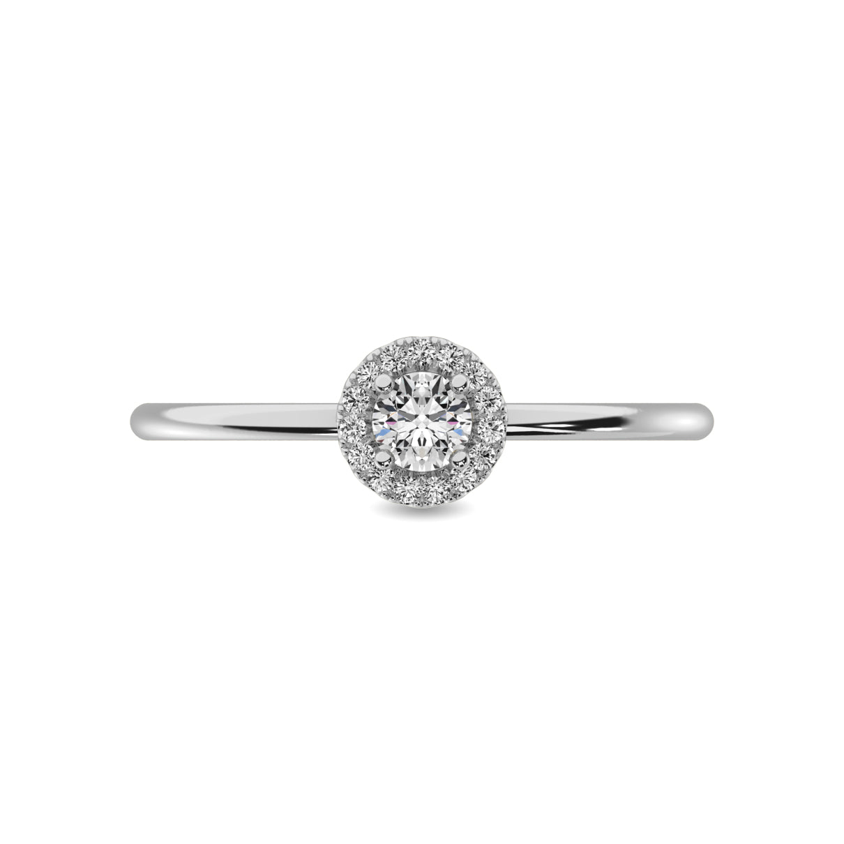 Diamond 1/5 Ct Tw Round Cut Fashion Ring In 10K White Gold