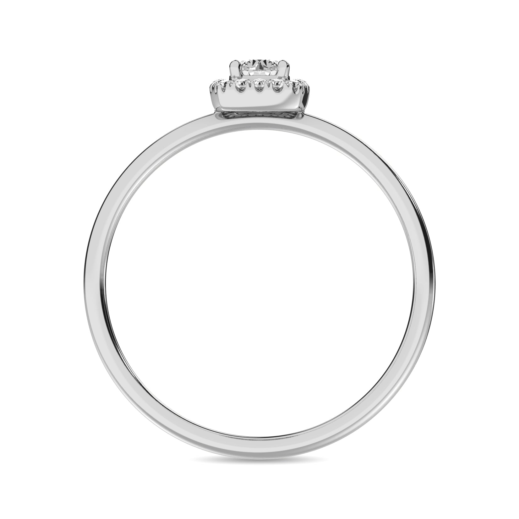 Diamond 1/5 Ct Tw Round Cut Fashion Ring In 10K White Gold