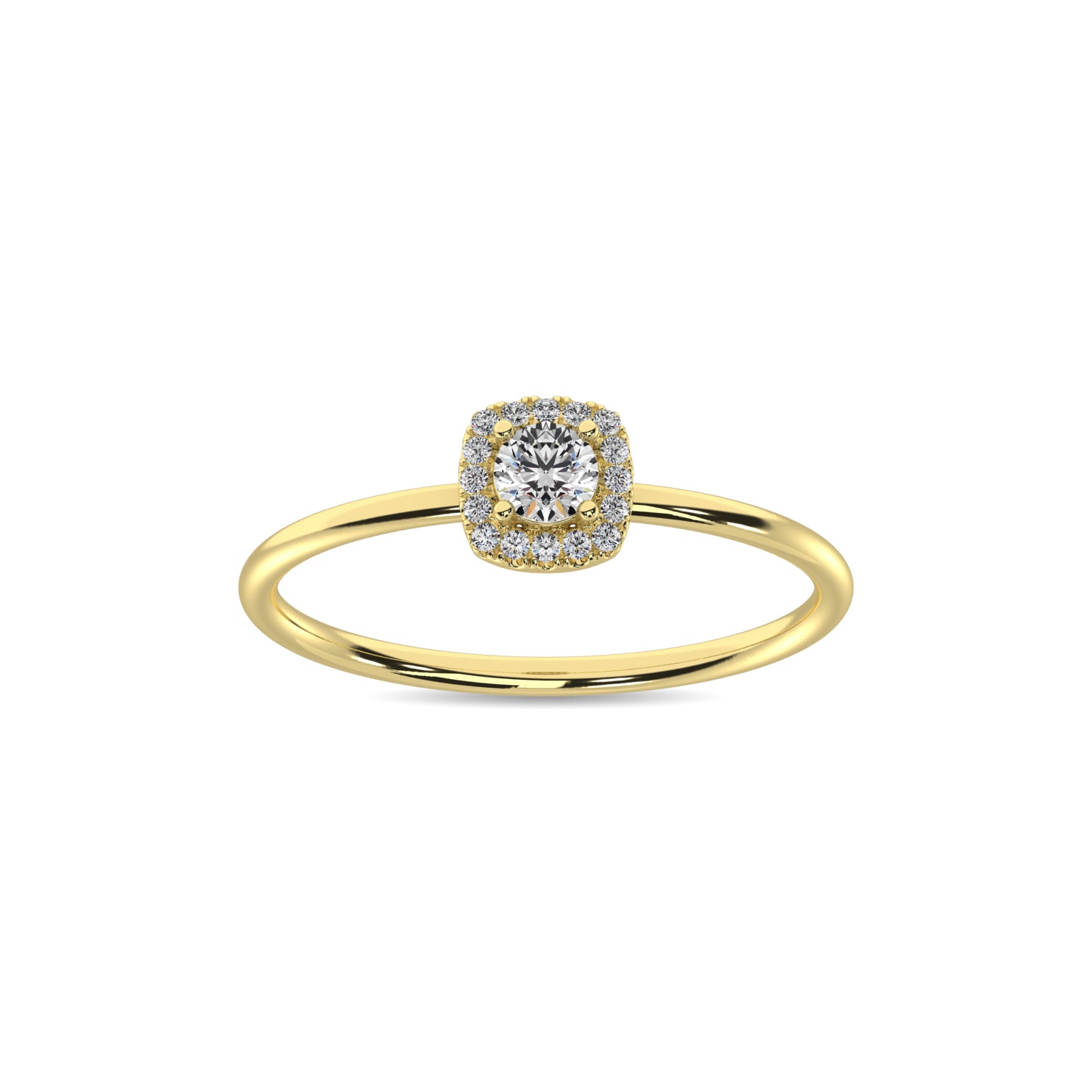 Diamond 1/5 Ct Tw Round Cut Fashion Ring In 10K Yellow Gold