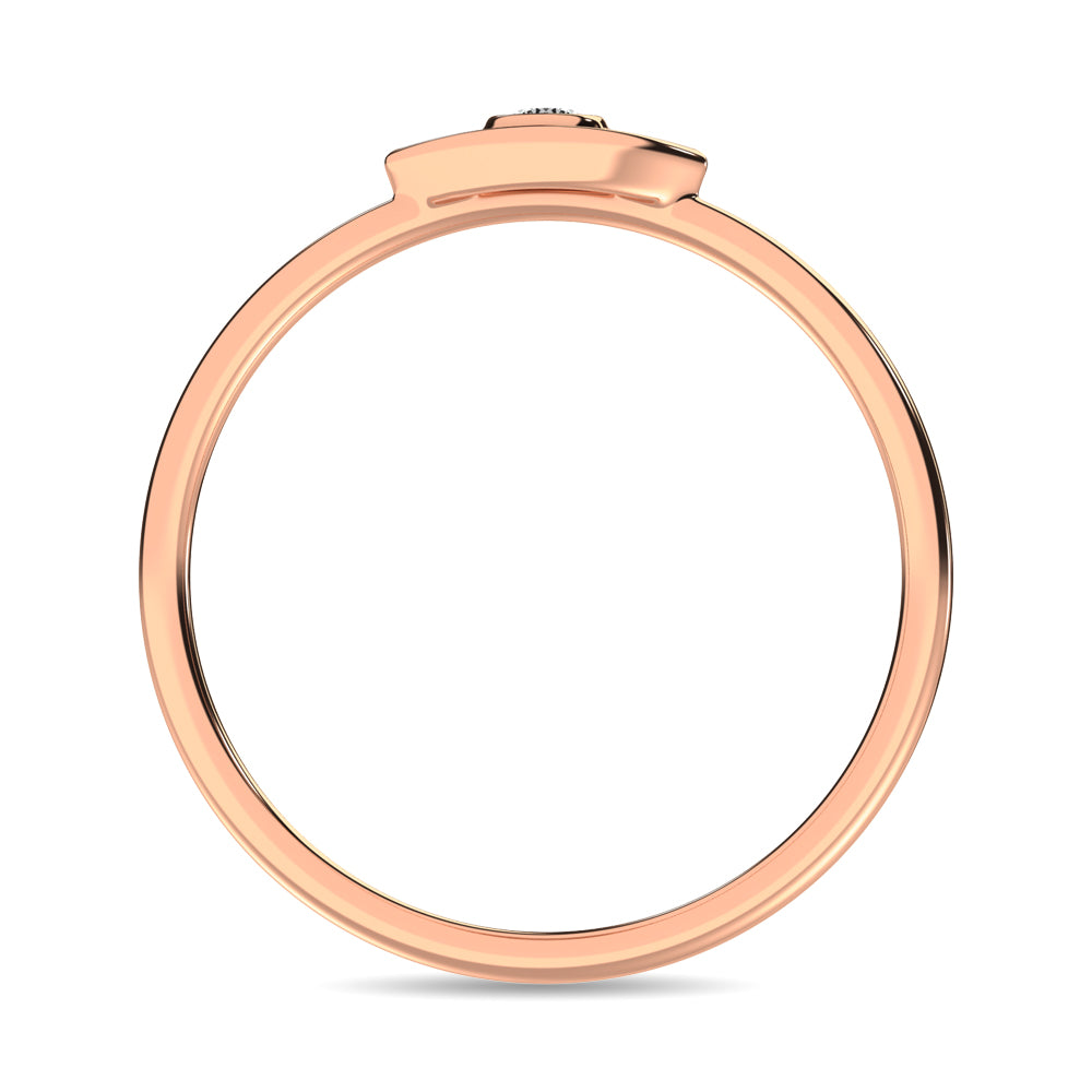 Diamond 1/20 Ct Tw Eye Ring In 10K Rose Gold