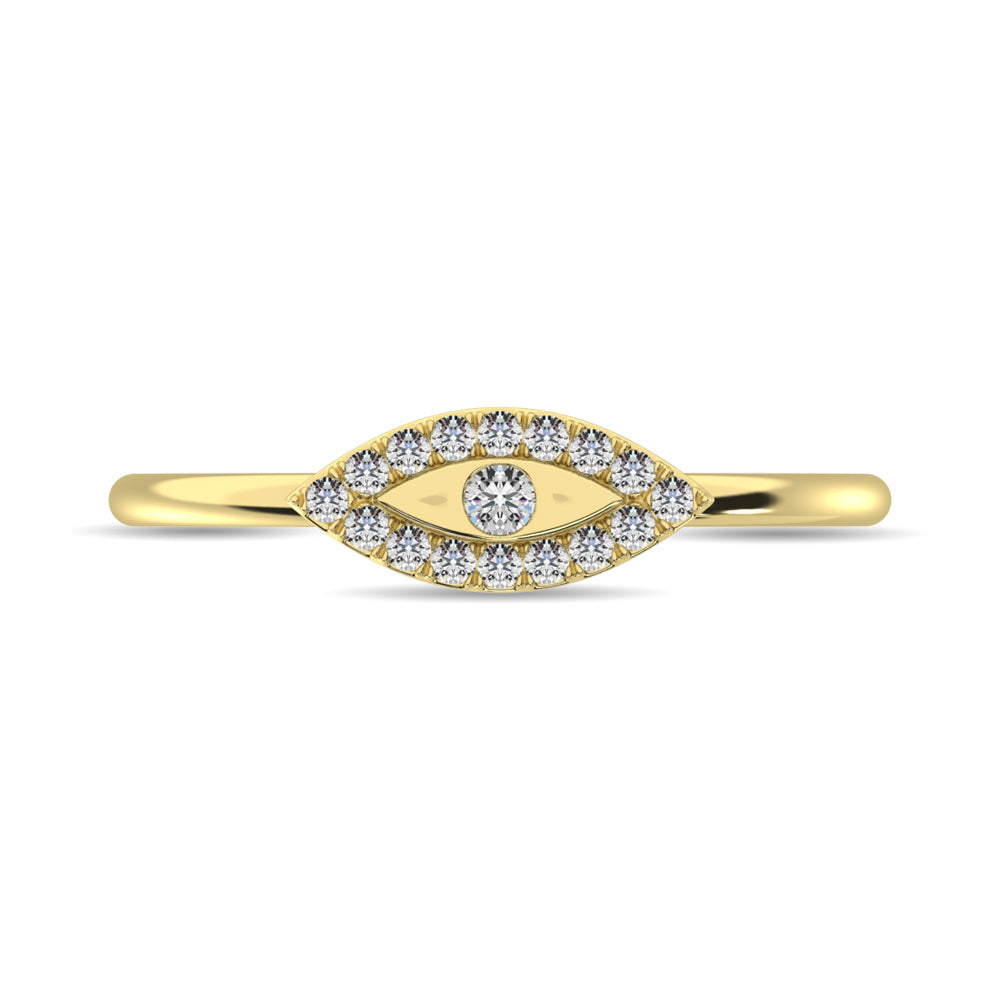 Diamond 1/10 ct tw Round Cut Fashion Ring in 10K Yellow Gold