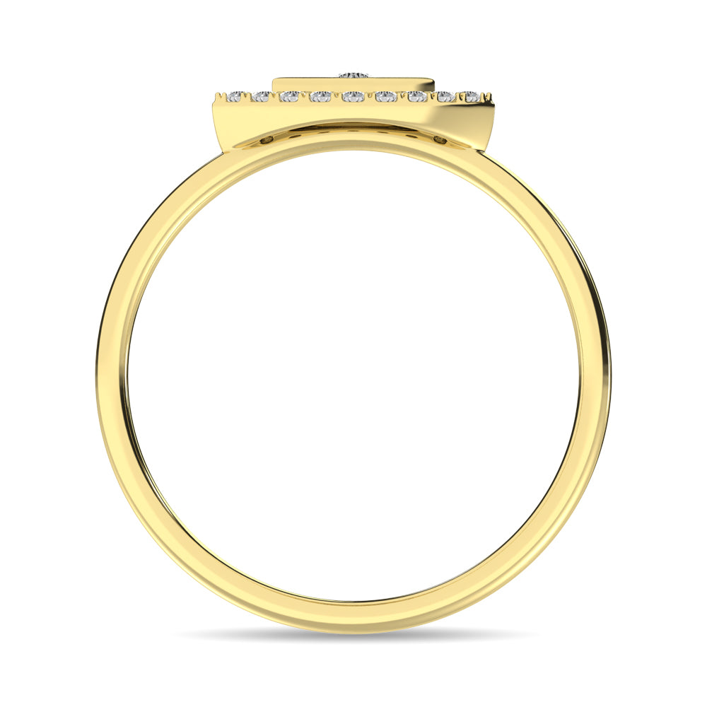 Diamond 1/10 Ct Tw Round Cut Fashion Ring In 10K Yellow Gold