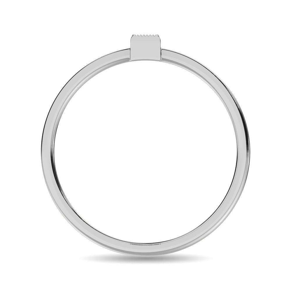 Diamond 1/20 Ct Tw Baguette Cut Fashion Ring In 10K White Gold