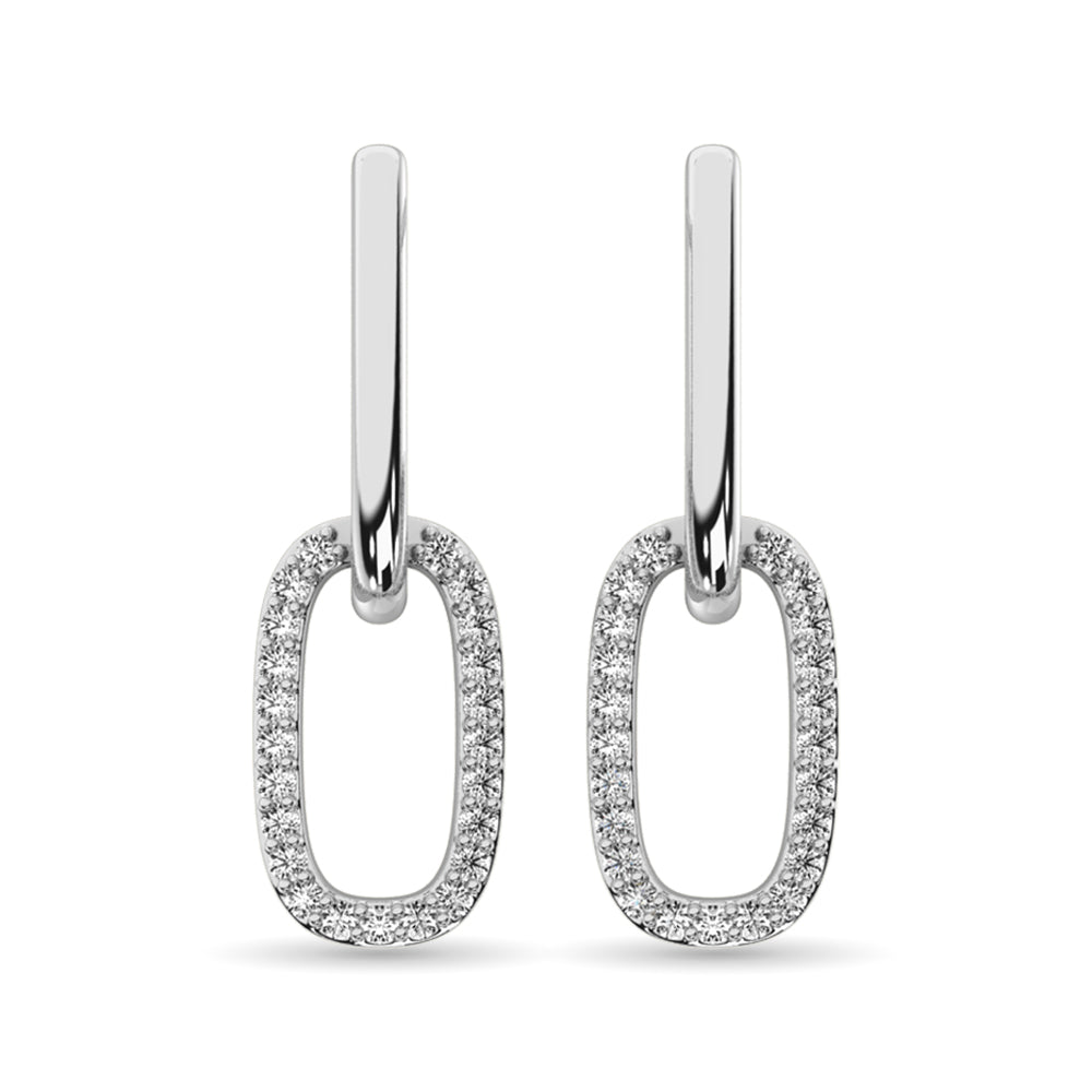 Diamond Fashion Earrings 1/5 Ct Tw In 14K White Gold