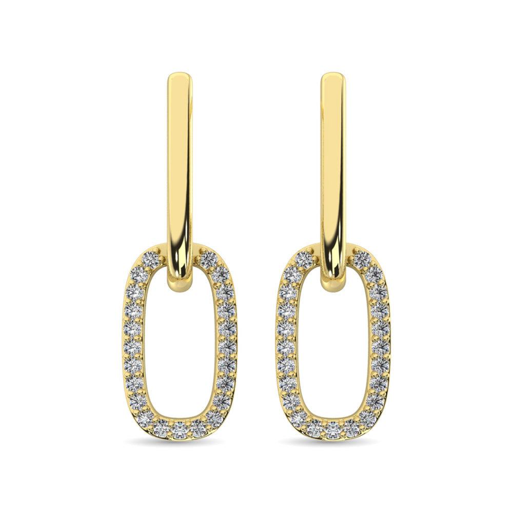 Diamond Fashion Earrings 1/5 Ct Tw In 14K Yellow Gold