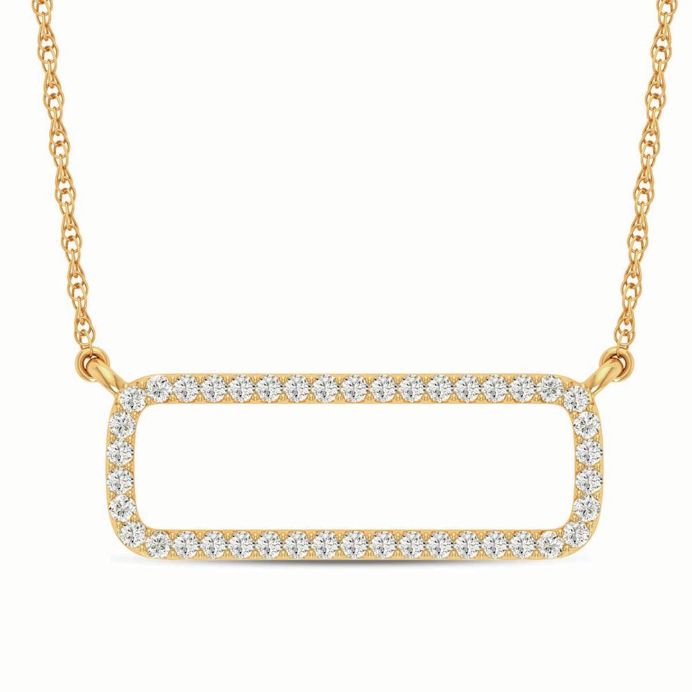 14K Yellow Gold Dazzling 0.10Ct Diamond Necklace