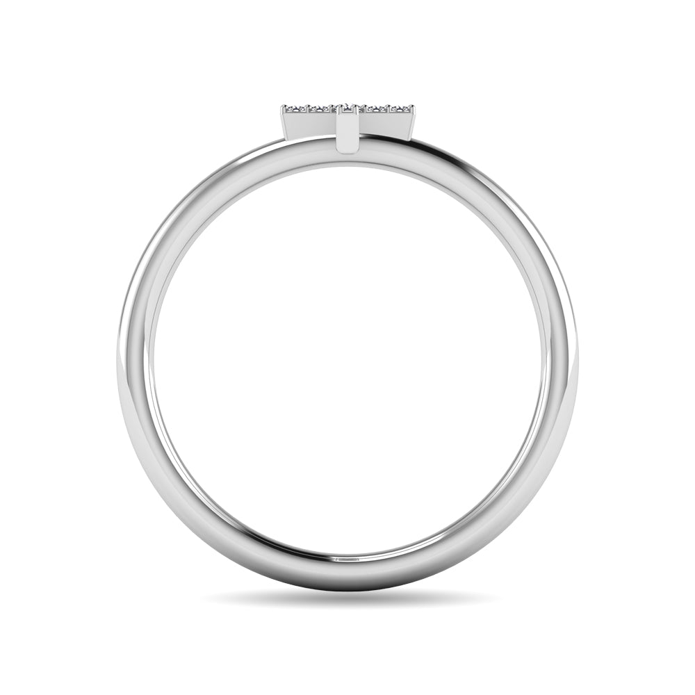 Diamond 1/20 ct tw Cross Ring in 10K White Gold