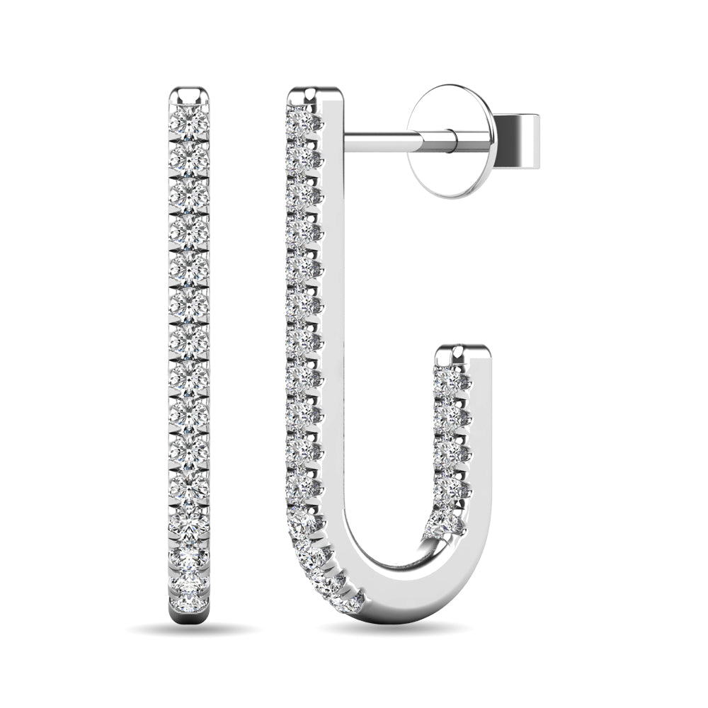 Diamond 1/6 Ct Tw J Earrings In 10K White Gold
