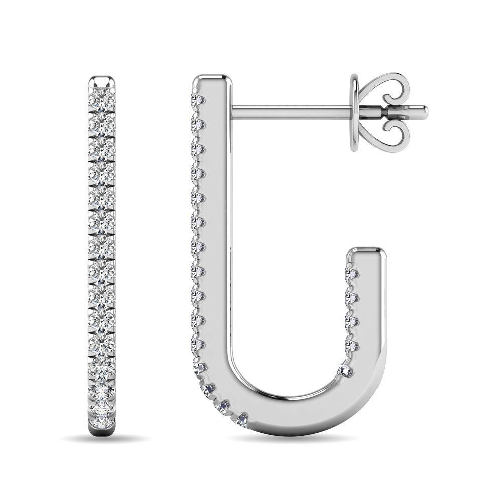 Diamond 1/6 Ct Tw J Earrings In 10K White Gold