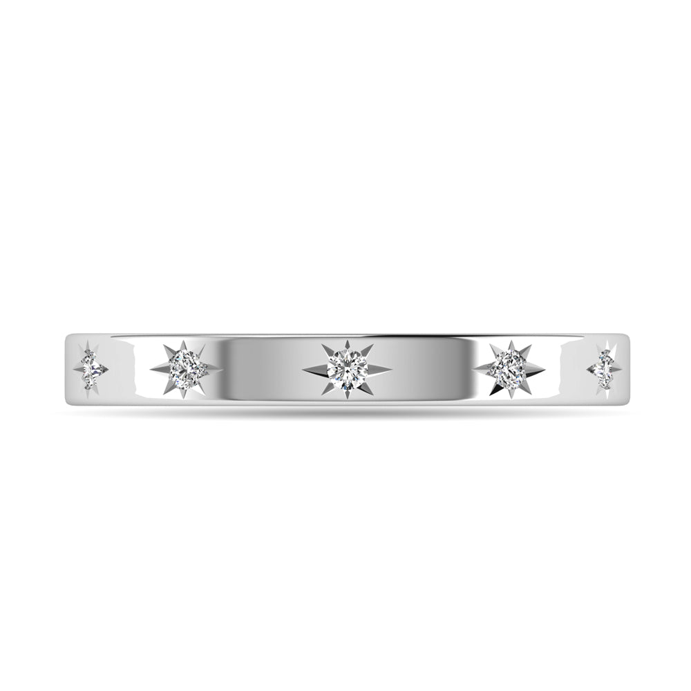 Diamond 1/20 ct tw Bar Ring in 10K White Gold