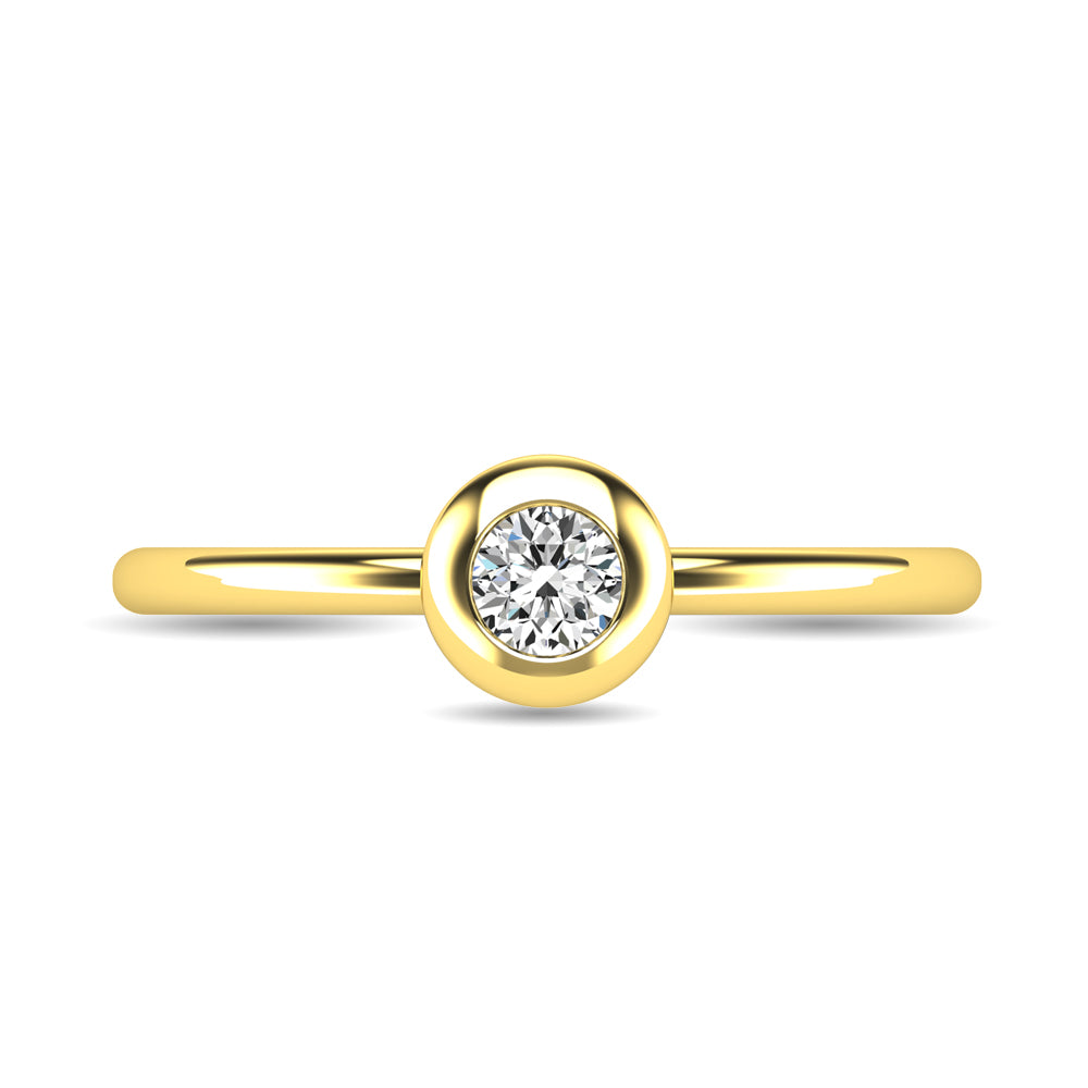 Diamond 1/10 ct tw Bezel Set Ring in 10K Yellow Gold