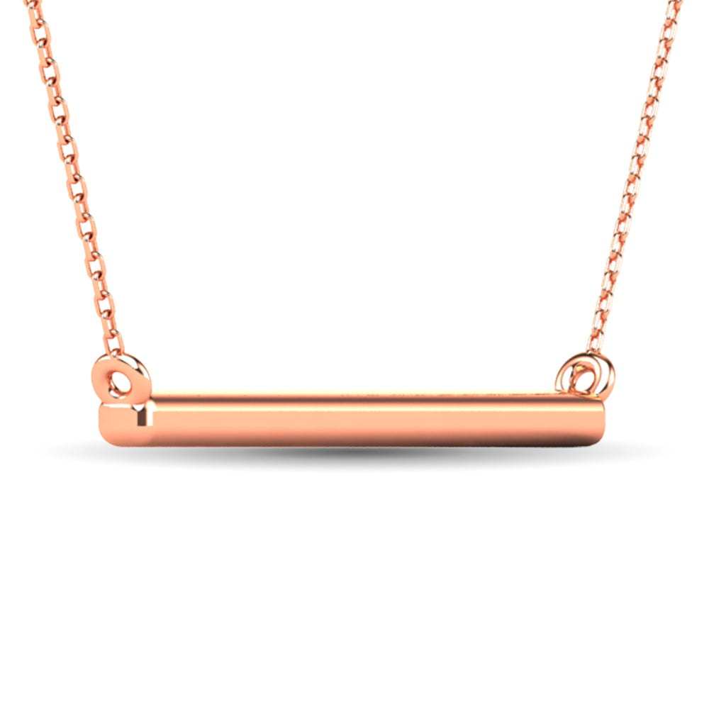 Diamond 1/6 Ct Tw Diamline Necklace In 10K Rose Gold