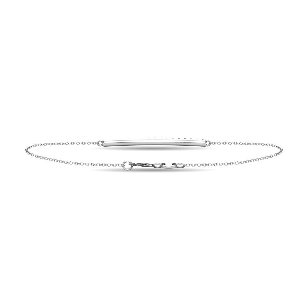 Diamond 1/6 ct tw Diamline Bracelet in 10K White Gold