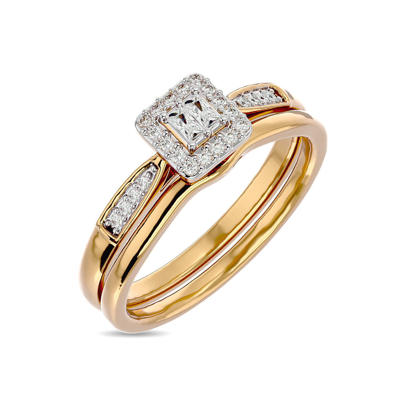 Diamond 1/6 Ct Tw Bridal Ring In 10K Yellow Gold