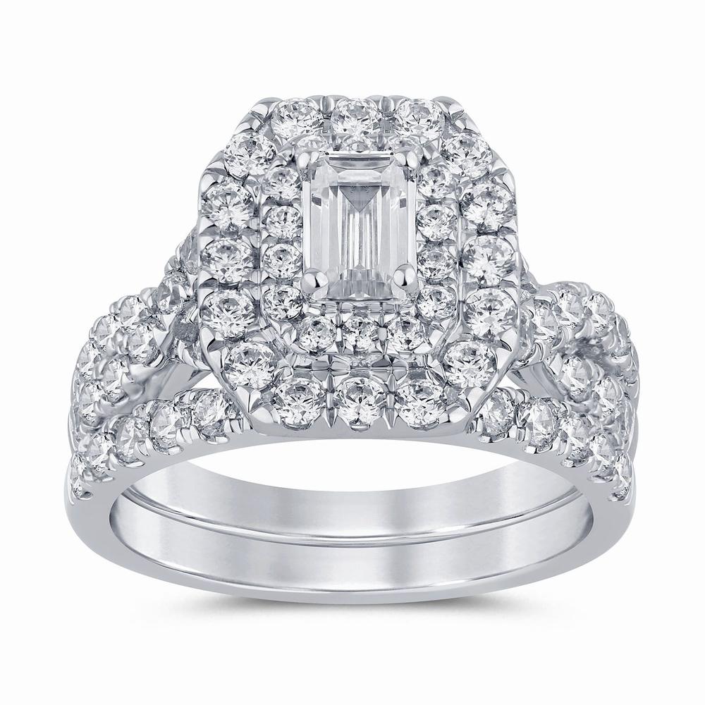 14K White Gold Beautiful 2.00Ct Bridal Ring