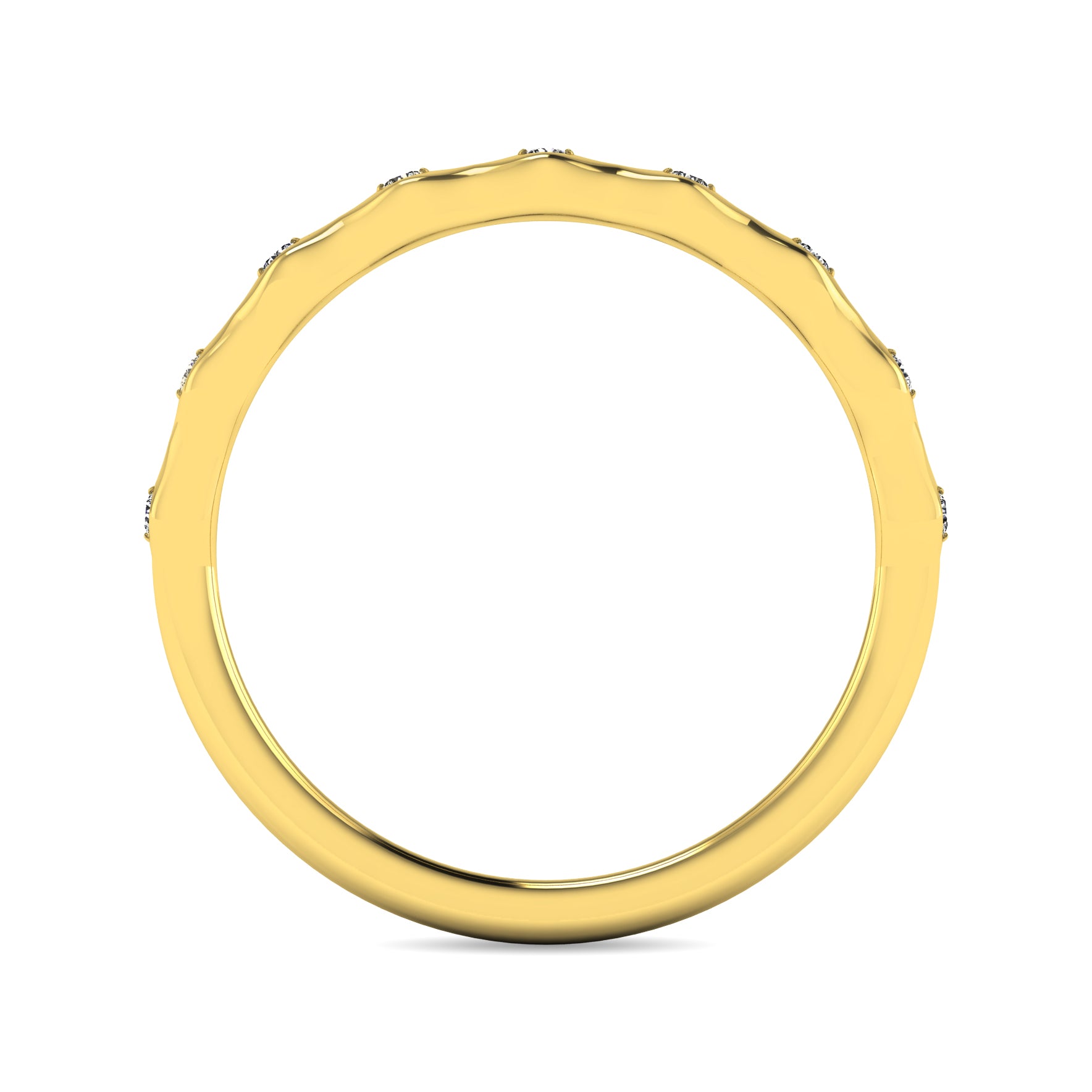 Diamond 1/10 Ct Tw Stackable Ring In 10K Yellow Gold