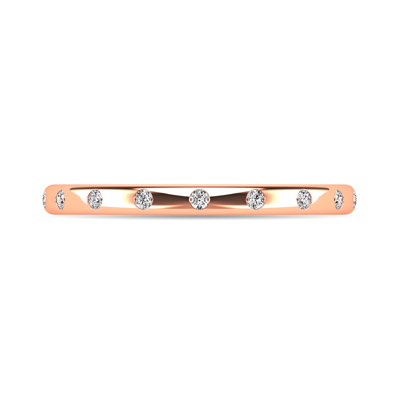 Diamond 1/10 Ct Tw Stackable Ring In 14K Rose Gold