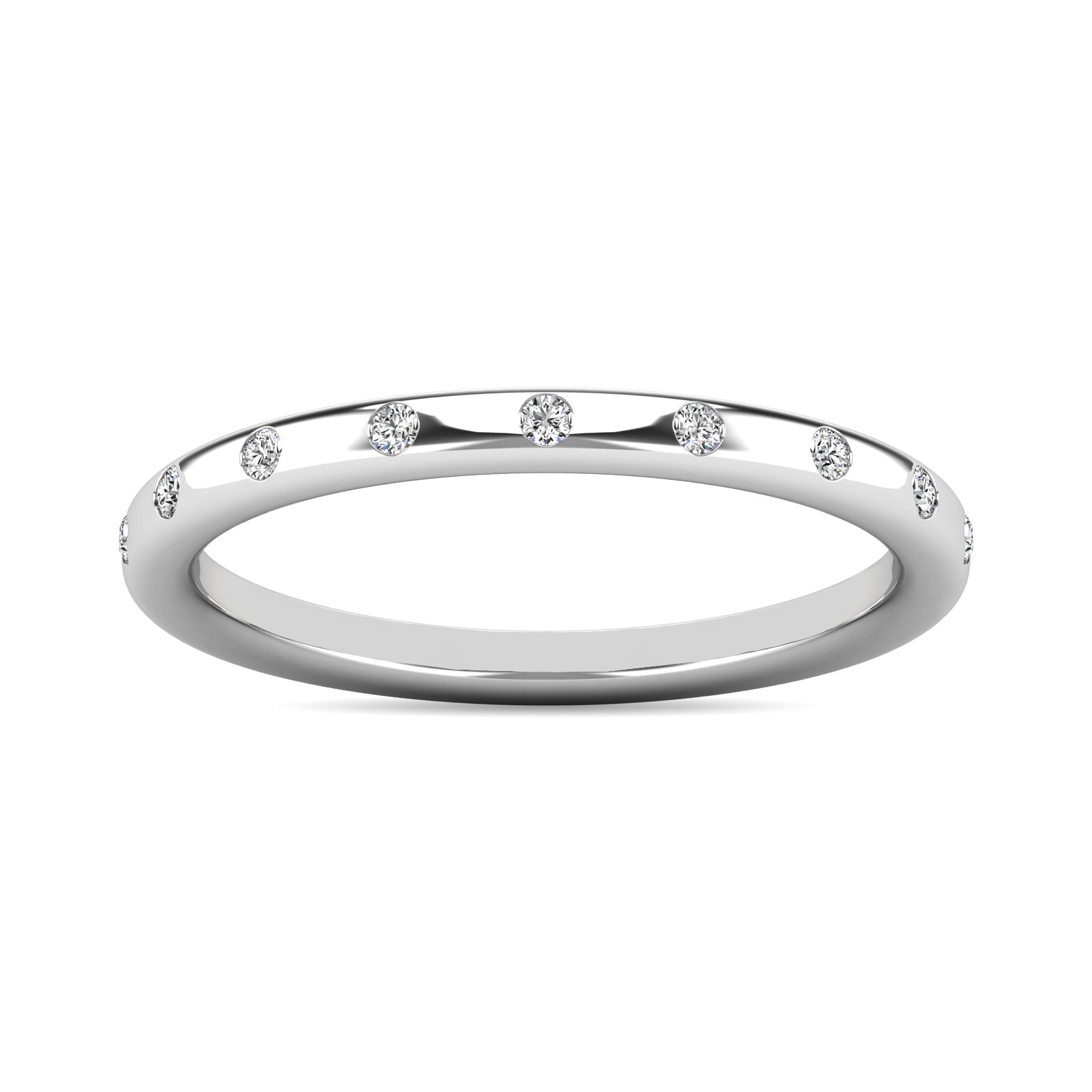 Diamond 1/10 ct tw Stackable Ring in 14K White Gold