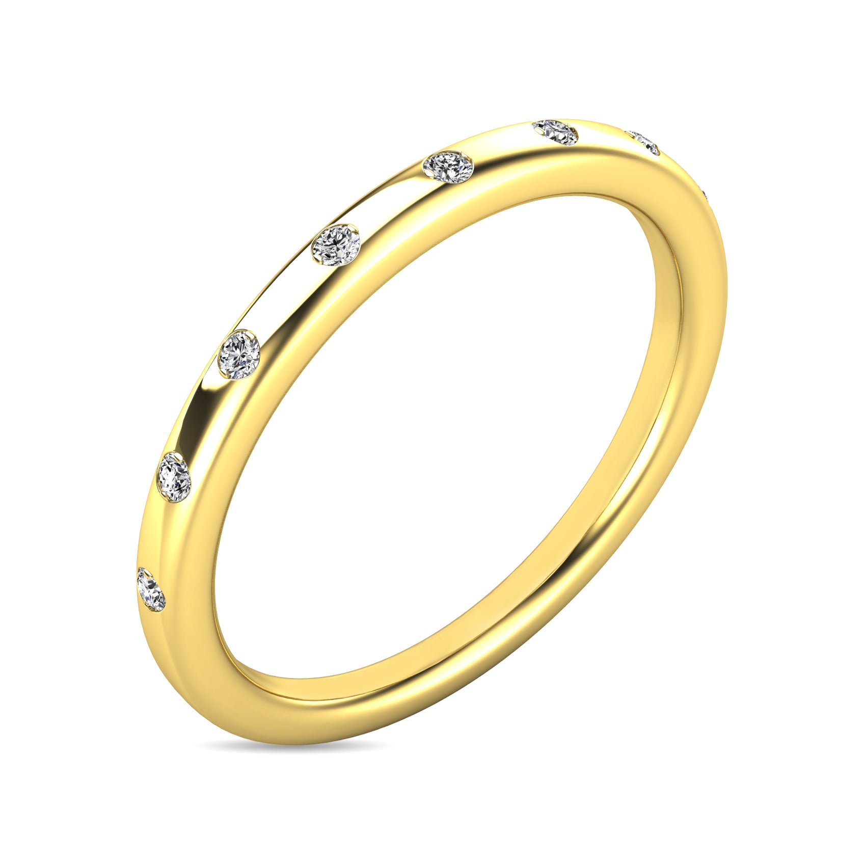 Diamond 1/10 ct tw Stackable Ring in 10K Yellow Gold