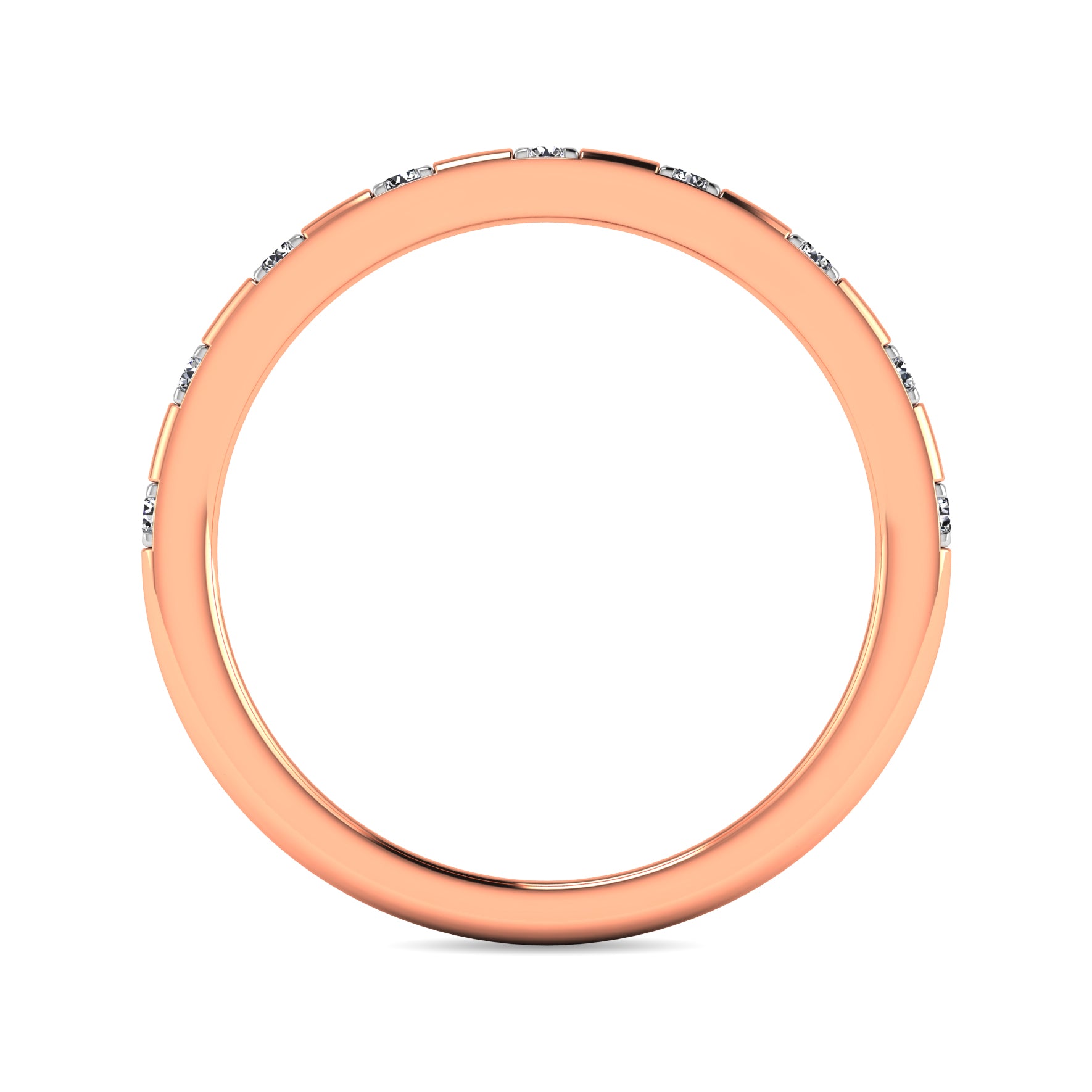 Diamond 1/10 Ct Tw Stackable Ring In 10K Rose Gold