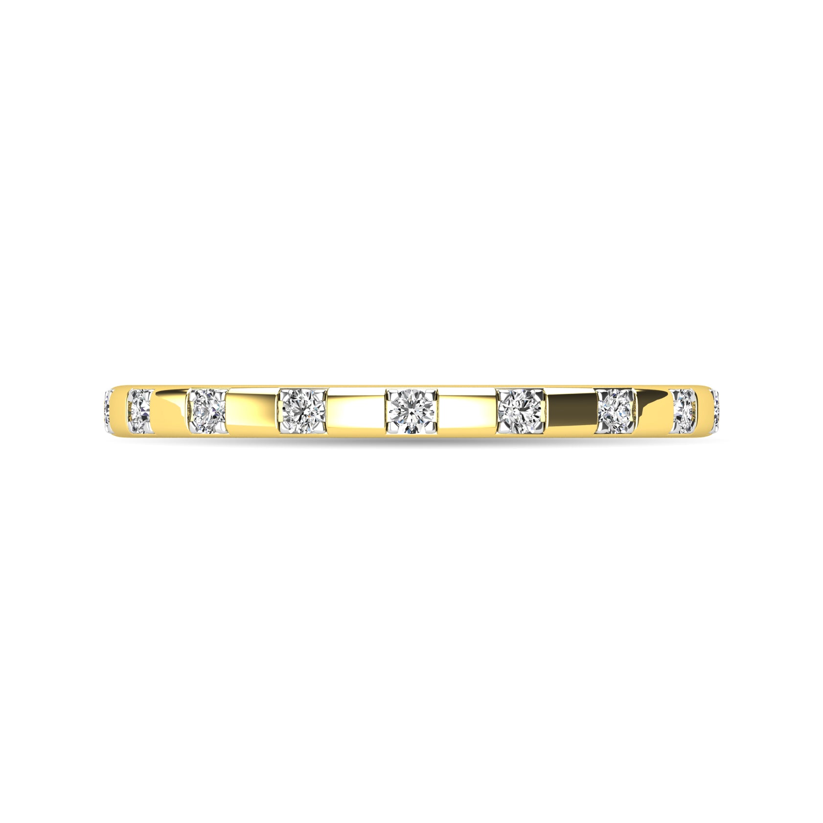 Diamond 1/10 Ct Tw Stackable Ring In 10K Yellow Gold