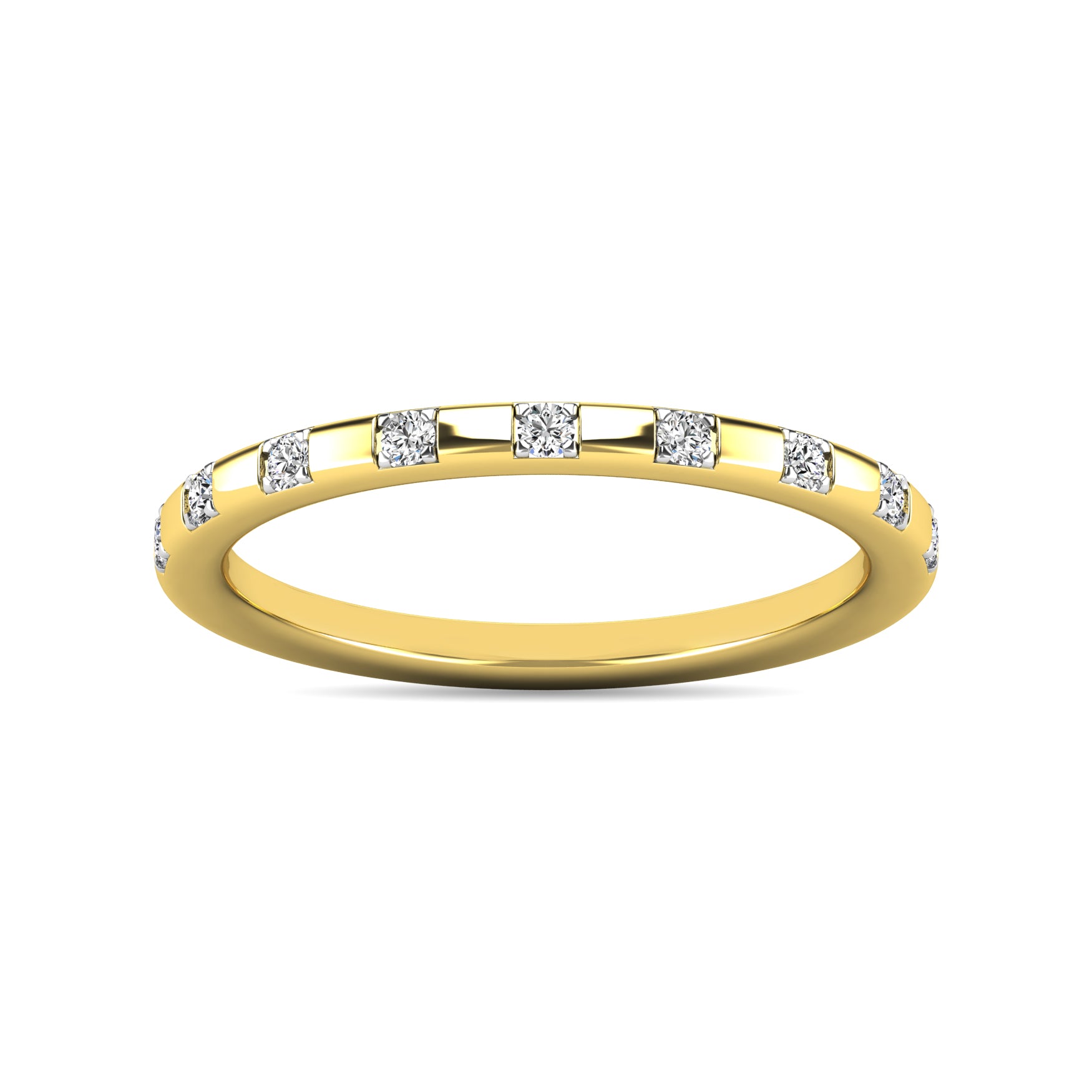 Diamond 1/10 Ct Tw Stackable Ring In 10K Yellow Gold