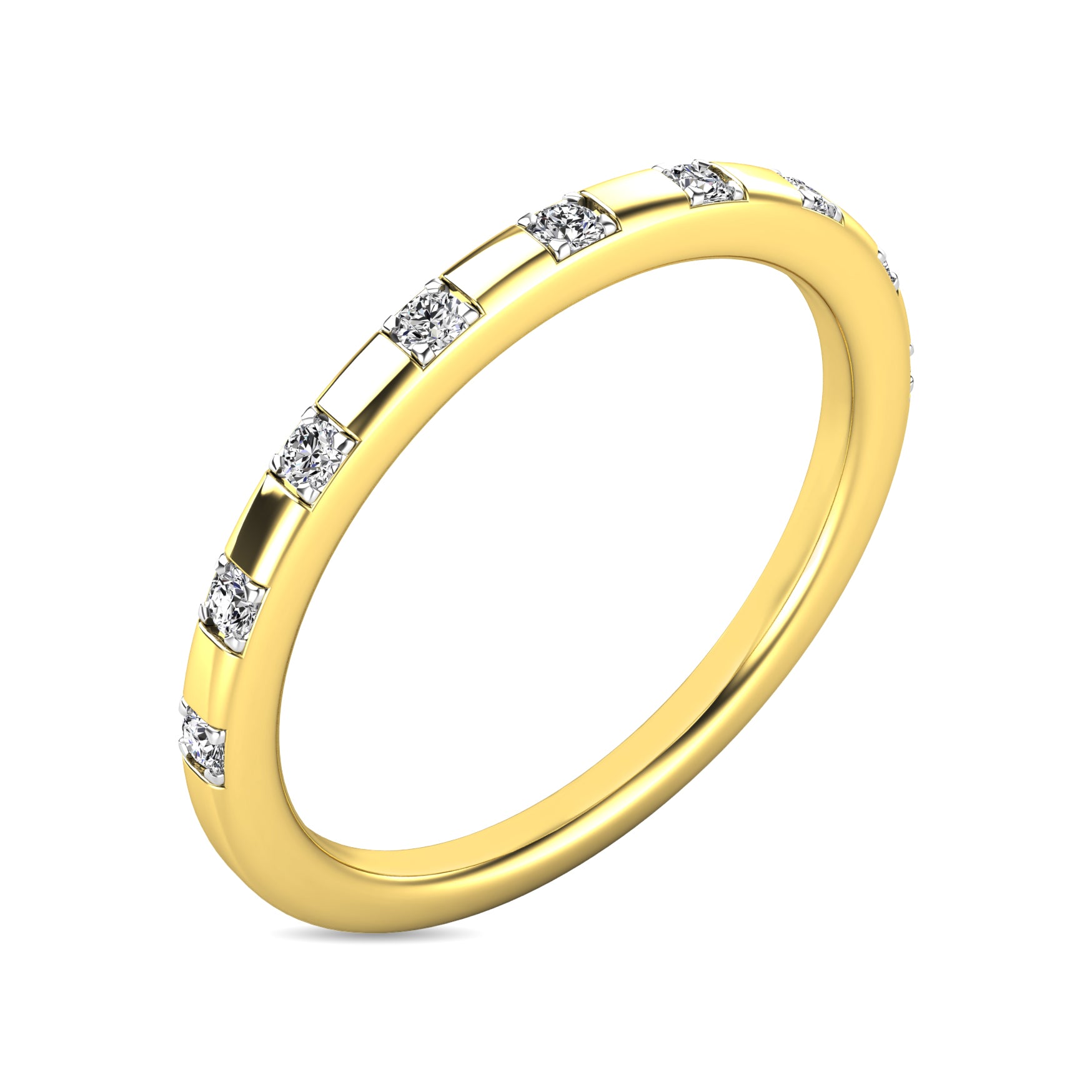 Diamond 1/10 Ct Tw Stackable Ring In 10K Yellow Gold