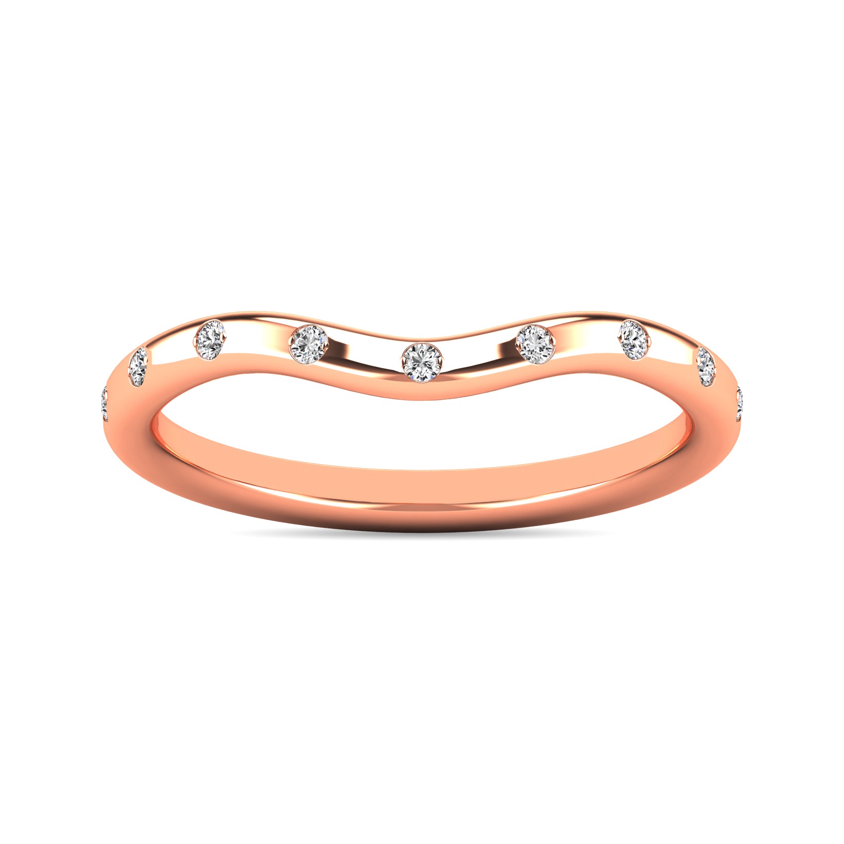 Diamond 1/10 ct tw Stackable Ring in 10K Rose Gold