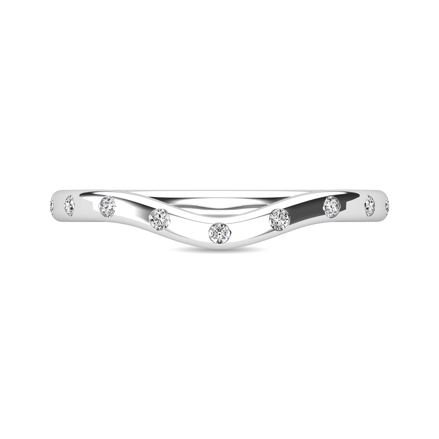 Diamond 1/10 Ct Tw Stackable Ring In 10K White Gold