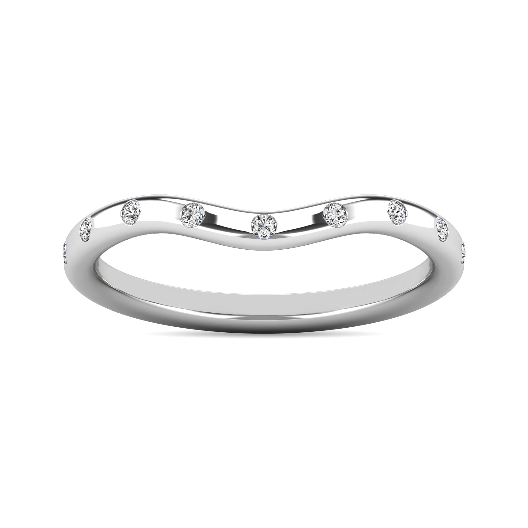 Diamond 1/10 Ct Tw Stackable Ring In 10K White Gold