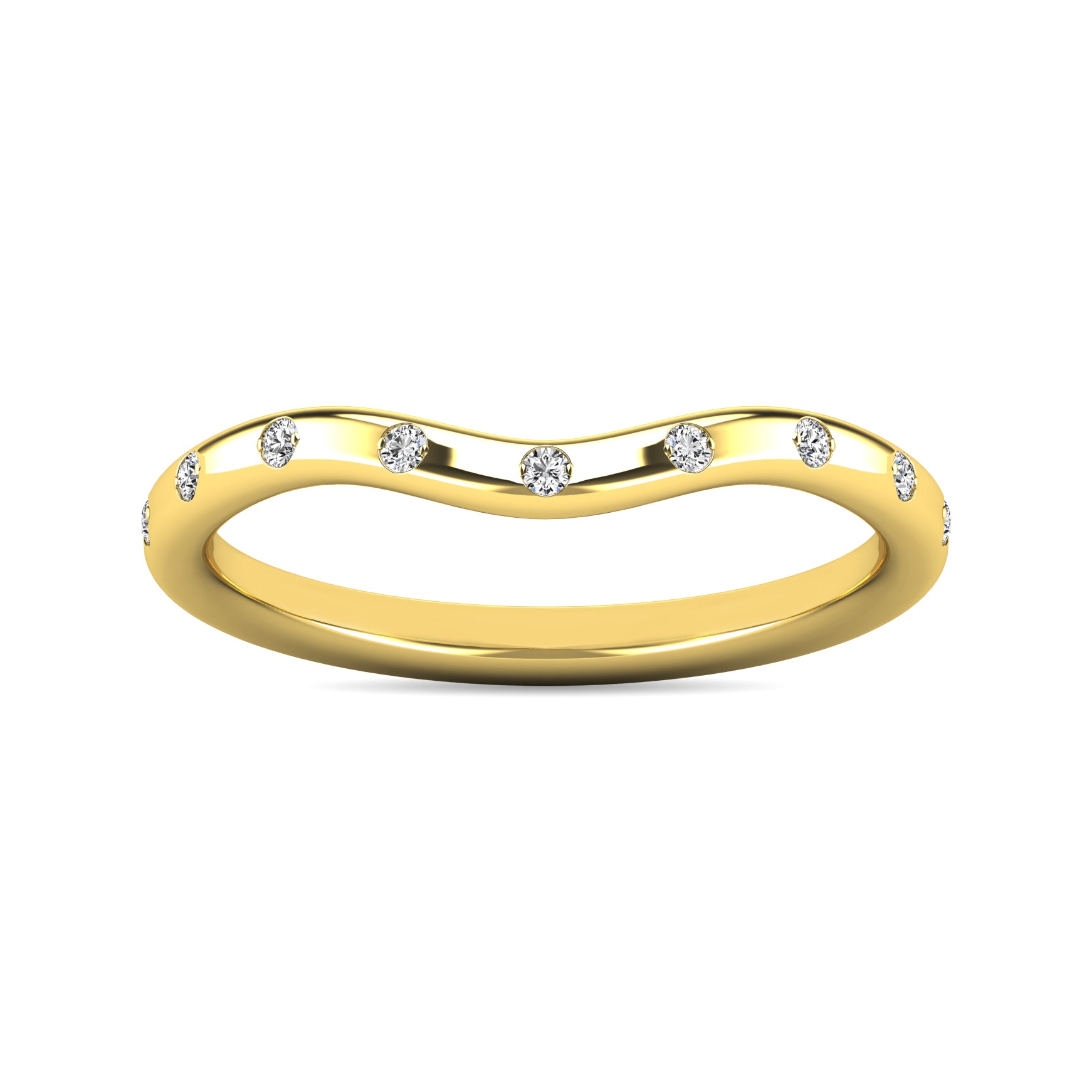 Diamond 1/10 Ct Tw Stackable Ring In 10K Yellow Gold